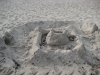 Sandburg am Strand von Ahrenshoop